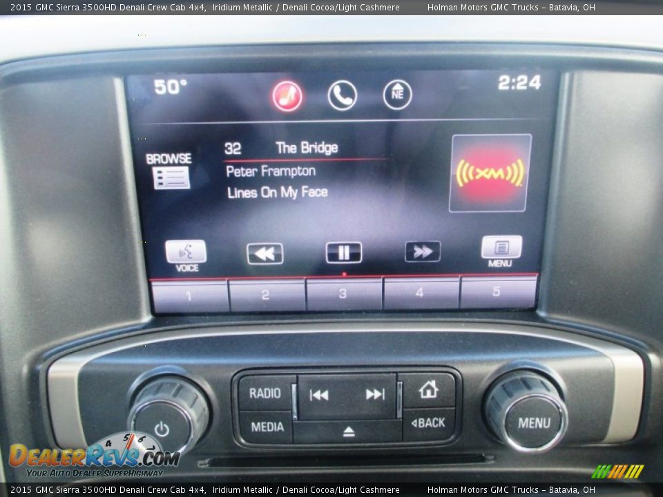 2015 GMC Sierra 3500HD Denali Crew Cab 4x4 Iridium Metallic / Denali Cocoa/Light Cashmere Photo #15