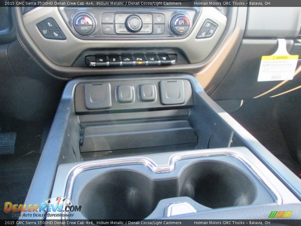 2015 GMC Sierra 3500HD Denali Crew Cab 4x4 Iridium Metallic / Denali Cocoa/Light Cashmere Photo #22