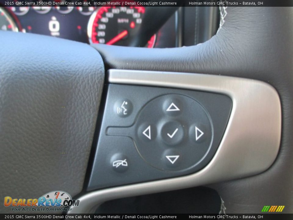 2015 GMC Sierra 3500HD Denali Crew Cab 4x4 Iridium Metallic / Denali Cocoa/Light Cashmere Photo #24