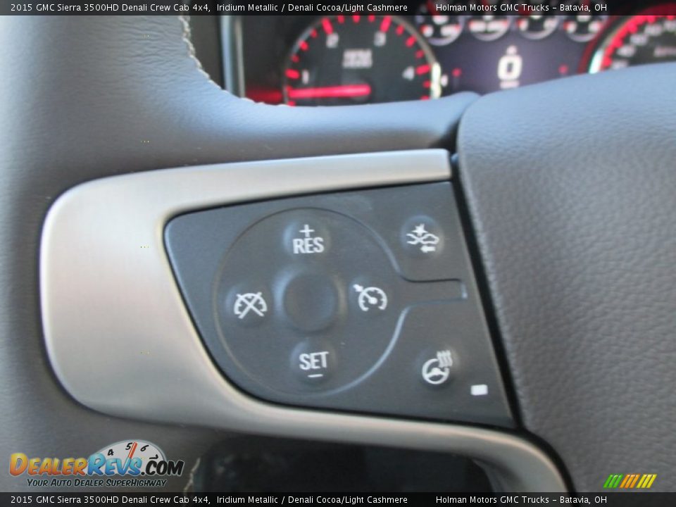 2015 GMC Sierra 3500HD Denali Crew Cab 4x4 Iridium Metallic / Denali Cocoa/Light Cashmere Photo #25