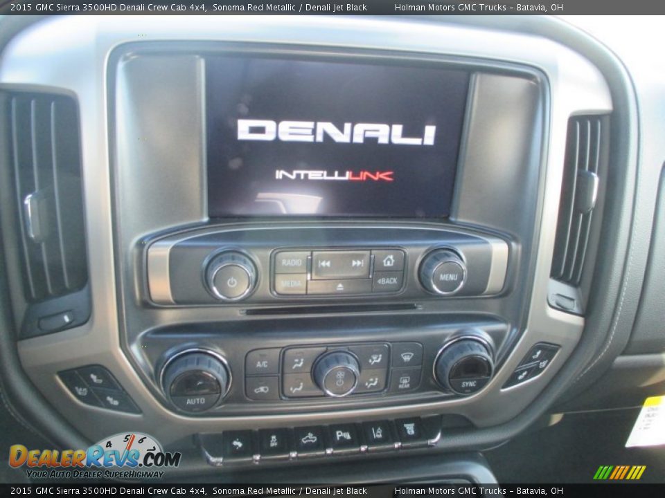 2015 GMC Sierra 3500HD Denali Crew Cab 4x4 Sonoma Red Metallic / Denali Jet Black Photo #11