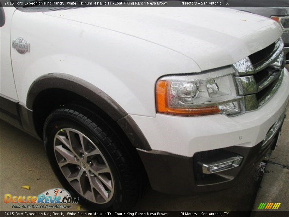 2015 Ford Expedition King Ranch White Platinum Metallic Tri-Coat / King Ranch Mesa Brown Photo #2