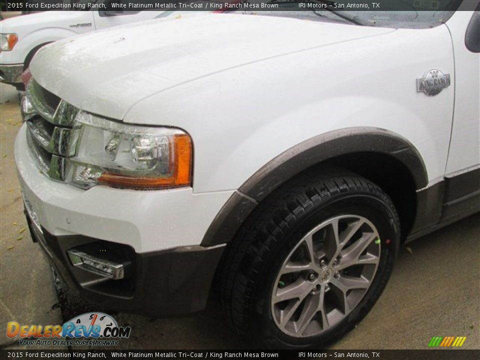 2015 Ford Expedition King Ranch White Platinum Metallic Tri-Coat / King Ranch Mesa Brown Photo #5