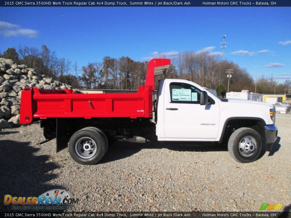 2015 GMC Sierra 3500HD Work Truck Regular Cab 4x4 Dump Truck Summit White / Jet Black/Dark Ash Photo #23