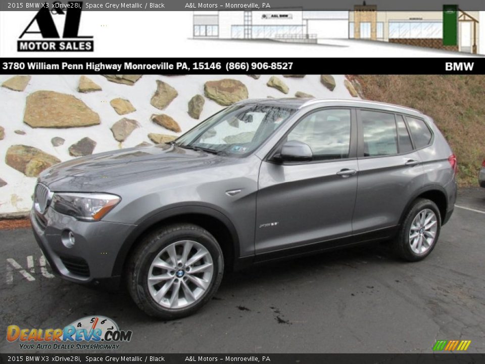 2015 BMW X3 xDrive28i Space Grey Metallic / Black Photo #1