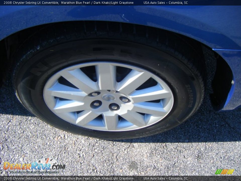 2008 Chrysler Sebring LX Convertible Marathon Blue Pearl / Dark Khaki/Light Graystone Photo #7
