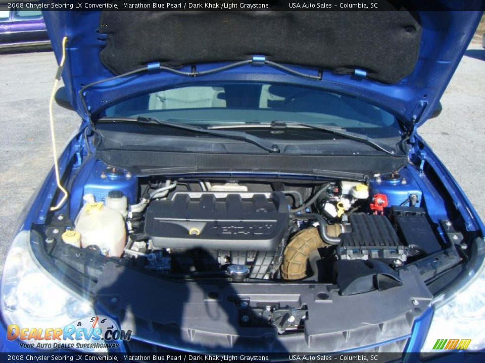 2008 Chrysler Sebring LX Convertible Marathon Blue Pearl / Dark Khaki/Light Graystone Photo #18
