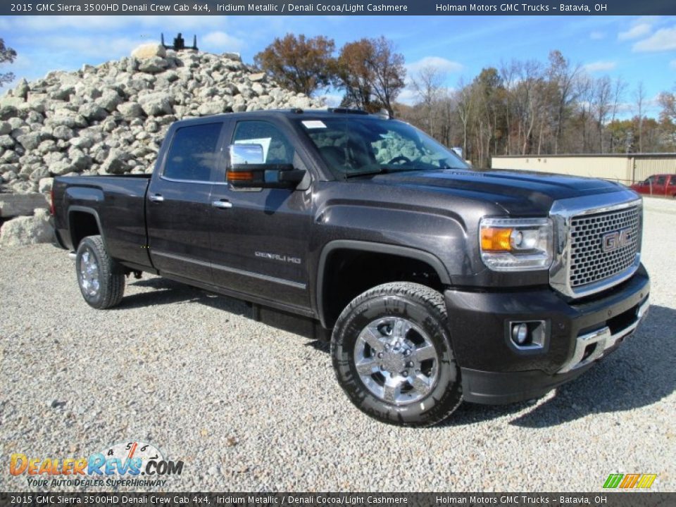 2015 GMC Sierra 3500HD Denali Crew Cab 4x4 Iridium Metallic / Denali Cocoa/Light Cashmere Photo #1