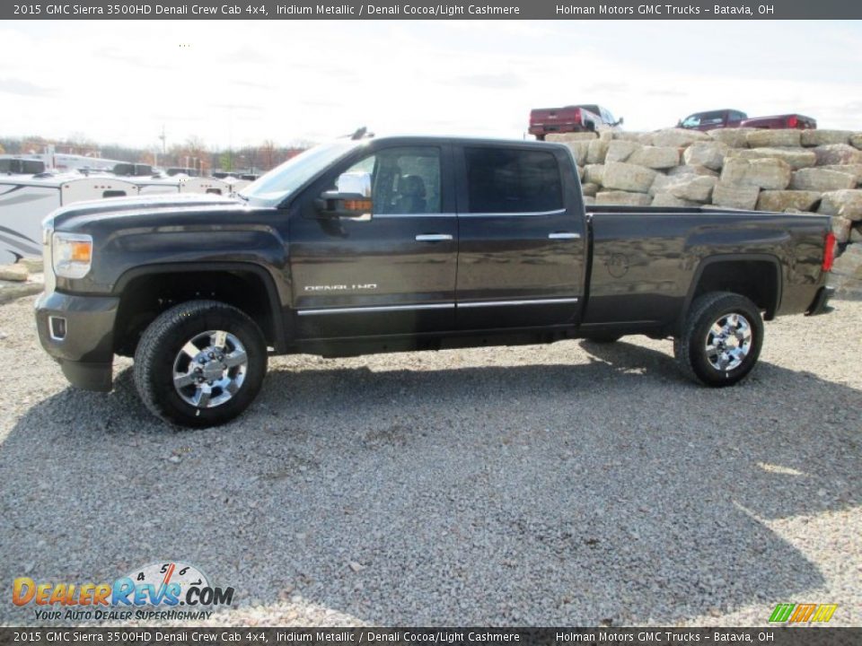 2015 GMC Sierra 3500HD Denali Crew Cab 4x4 Iridium Metallic / Denali Cocoa/Light Cashmere Photo #3