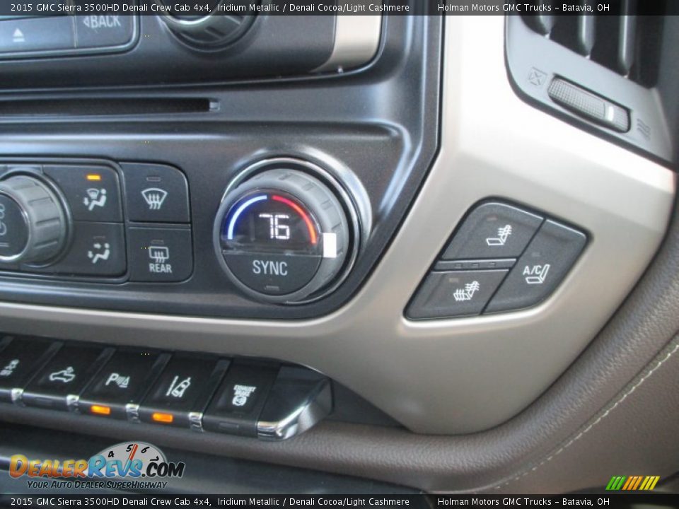 2015 GMC Sierra 3500HD Denali Crew Cab 4x4 Iridium Metallic / Denali Cocoa/Light Cashmere Photo #19