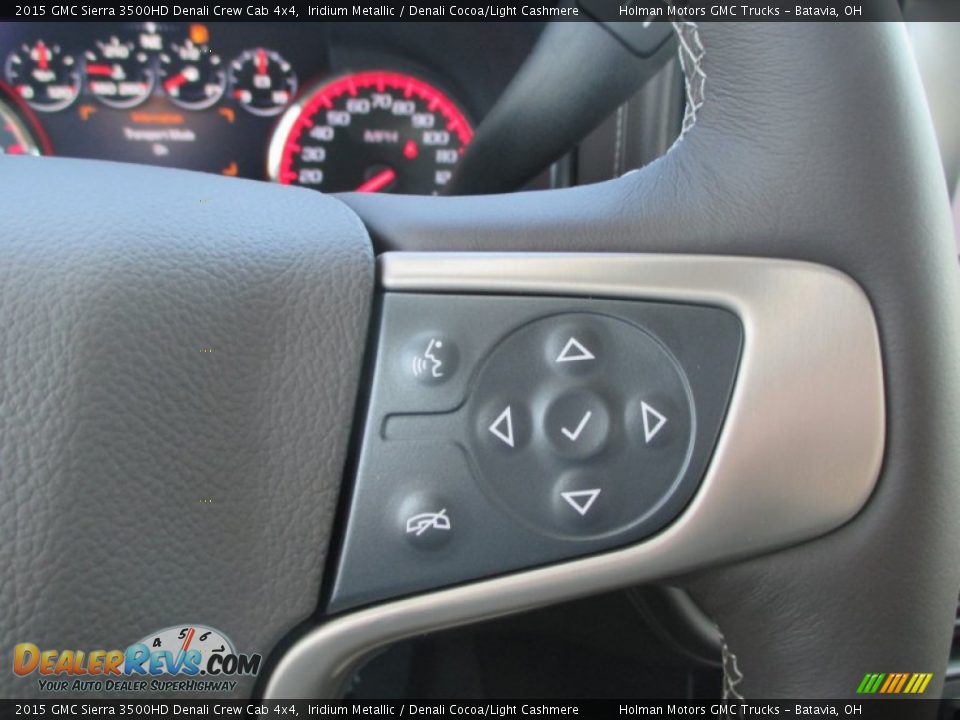 2015 GMC Sierra 3500HD Denali Crew Cab 4x4 Iridium Metallic / Denali Cocoa/Light Cashmere Photo #25