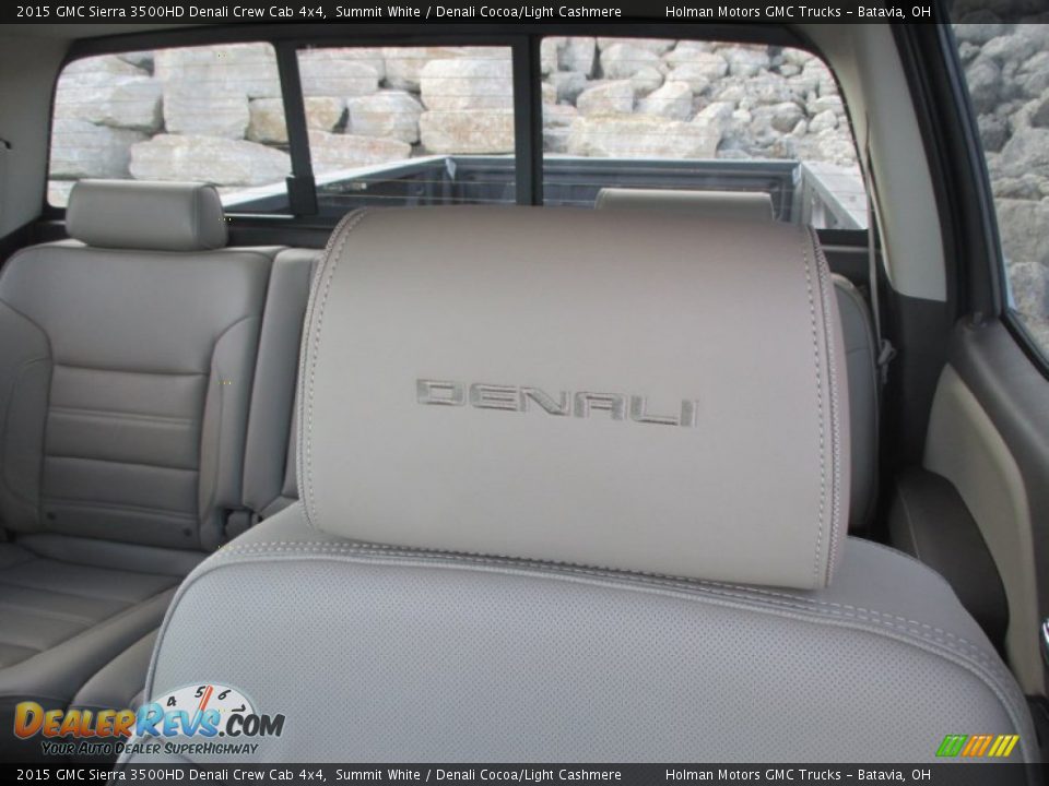 2015 GMC Sierra 3500HD Denali Crew Cab 4x4 Summit White / Denali Cocoa/Light Cashmere Photo #35