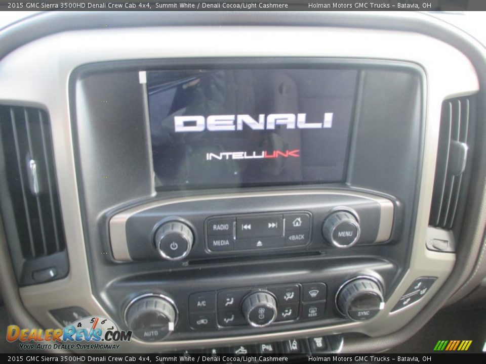 2015 GMC Sierra 3500HD Denali Crew Cab 4x4 Summit White / Denali Cocoa/Light Cashmere Photo #10