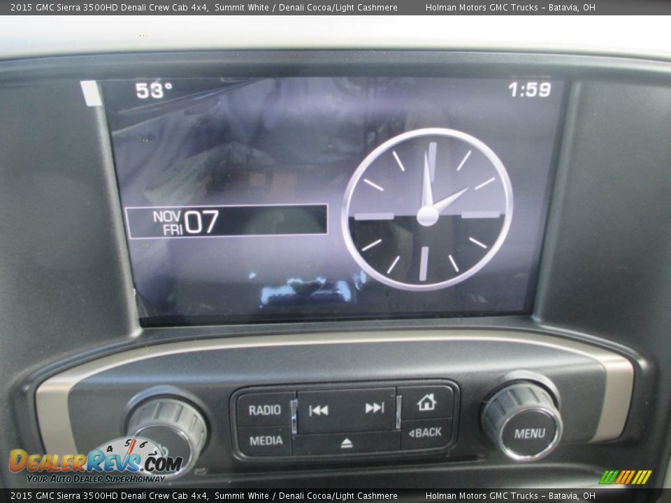 2015 GMC Sierra 3500HD Denali Crew Cab 4x4 Summit White / Denali Cocoa/Light Cashmere Photo #11