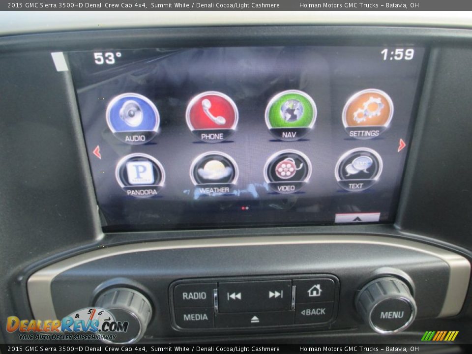 2015 GMC Sierra 3500HD Denali Crew Cab 4x4 Summit White / Denali Cocoa/Light Cashmere Photo #12