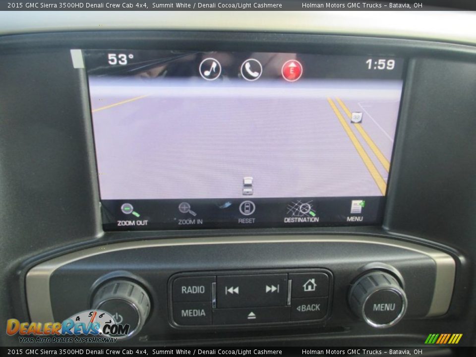 2015 GMC Sierra 3500HD Denali Crew Cab 4x4 Summit White / Denali Cocoa/Light Cashmere Photo #13