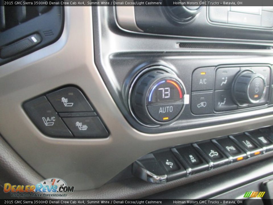2015 GMC Sierra 3500HD Denali Crew Cab 4x4 Summit White / Denali Cocoa/Light Cashmere Photo #17