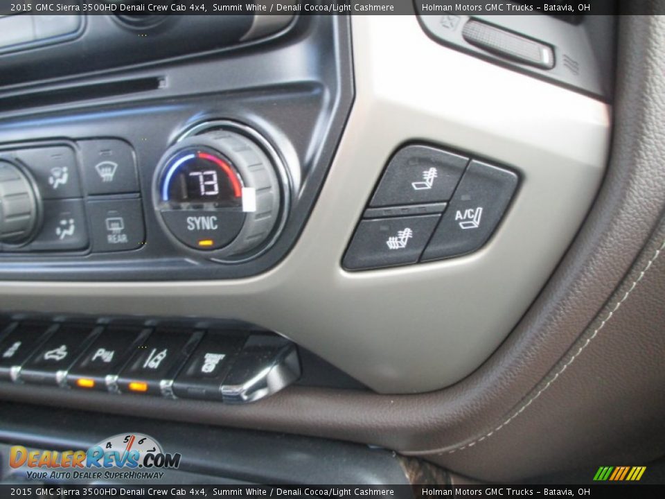 2015 GMC Sierra 3500HD Denali Crew Cab 4x4 Summit White / Denali Cocoa/Light Cashmere Photo #18