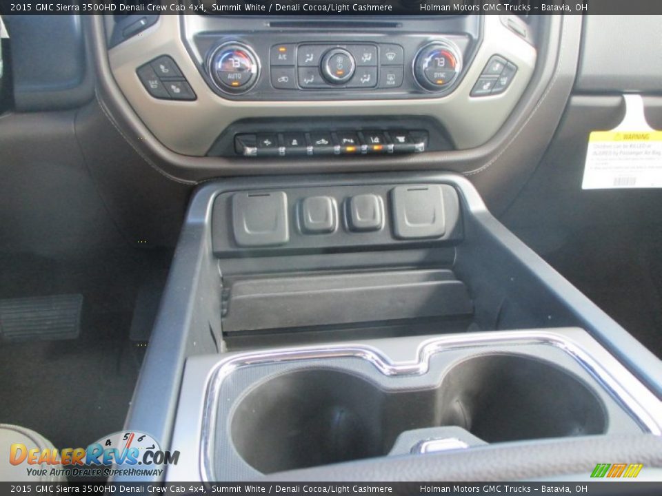2015 GMC Sierra 3500HD Denali Crew Cab 4x4 Summit White / Denali Cocoa/Light Cashmere Photo #22