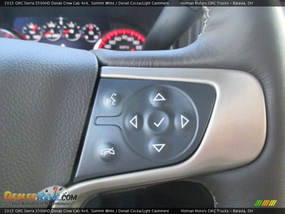 2015 GMC Sierra 3500HD Denali Crew Cab 4x4 Summit White / Denali Cocoa/Light Cashmere Photo #24