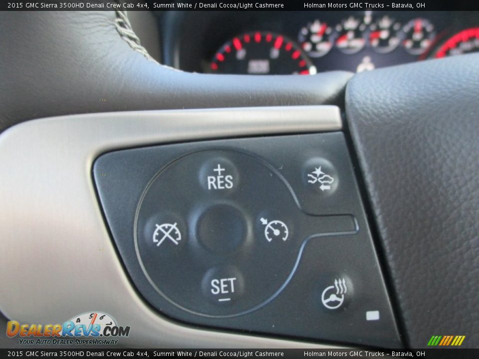 2015 GMC Sierra 3500HD Denali Crew Cab 4x4 Summit White / Denali Cocoa/Light Cashmere Photo #25
