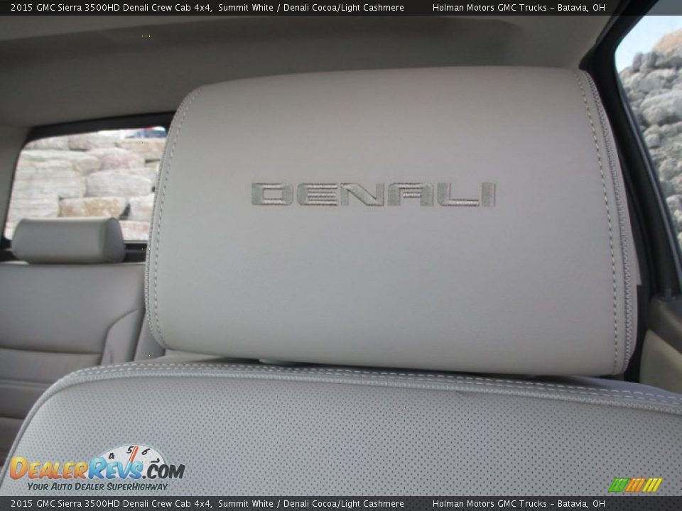 2015 GMC Sierra 3500HD Denali Crew Cab 4x4 Summit White / Denali Cocoa/Light Cashmere Photo #36