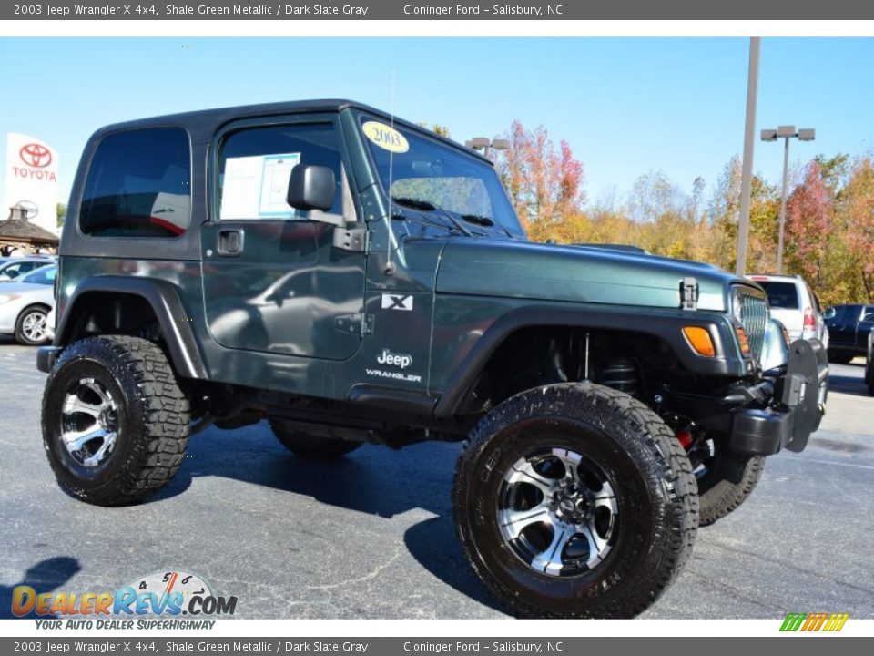 2003 Jeep Wrangler X 4x4 Shale Green Metallic / Dark Slate Gray Photo #1