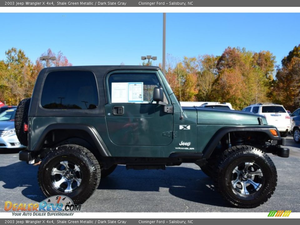 2003 Jeep Wrangler X 4x4 Shale Green Metallic / Dark Slate Gray Photo #2