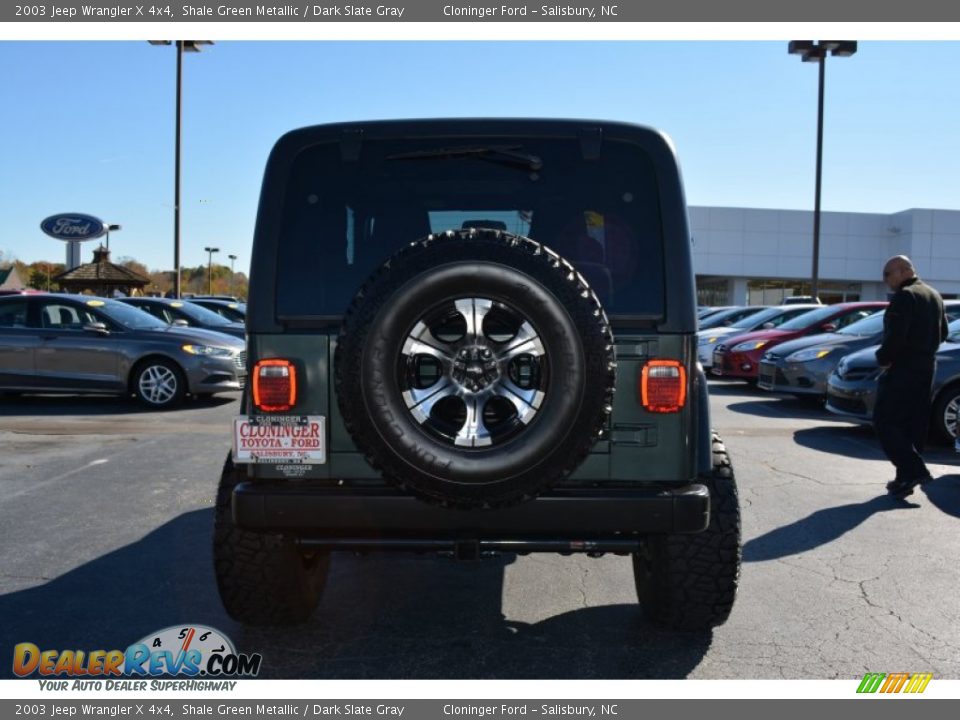 2003 Jeep Wrangler X 4x4 Shale Green Metallic / Dark Slate Gray Photo #4