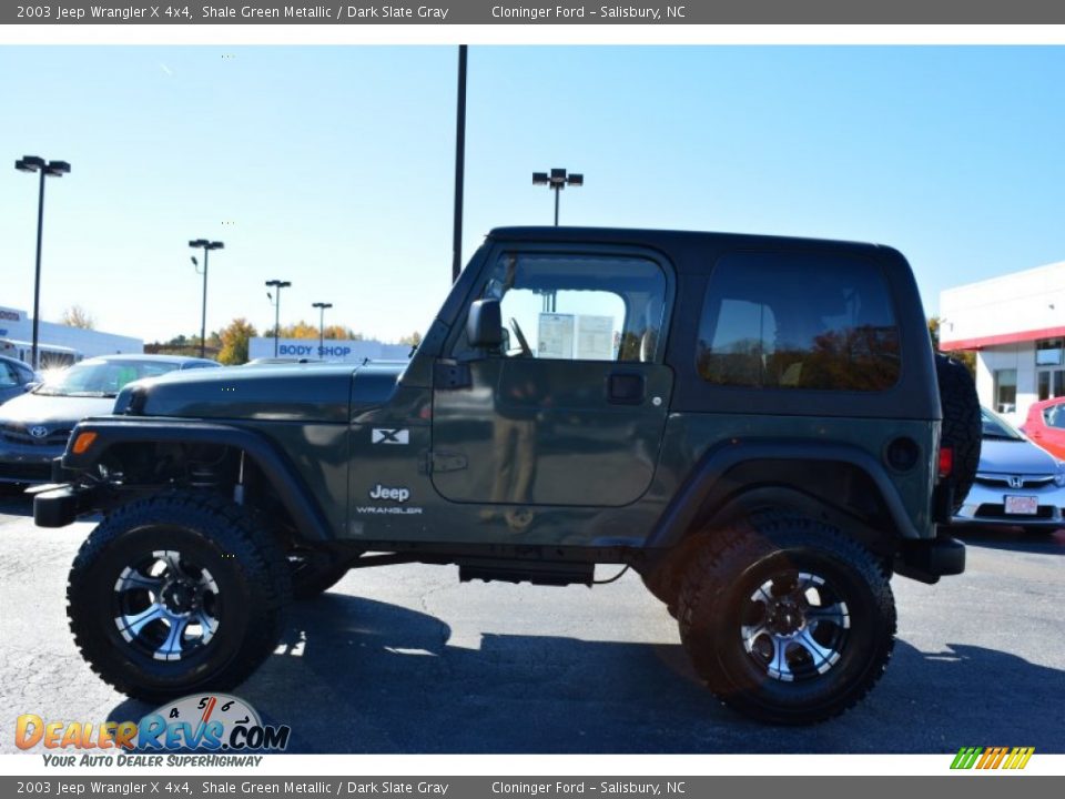 2003 Jeep Wrangler X 4x4 Shale Green Metallic / Dark Slate Gray Photo #6