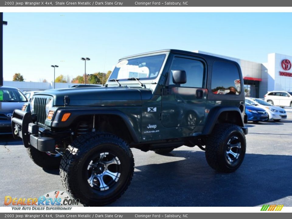 2003 Jeep Wrangler X 4x4 Shale Green Metallic / Dark Slate Gray Photo #7