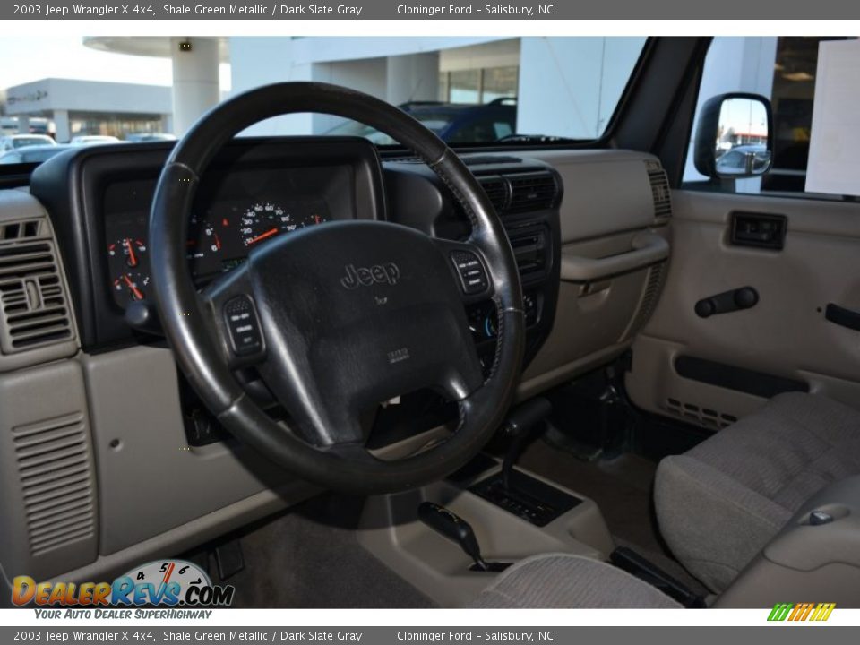 2003 Jeep Wrangler X 4x4 Shale Green Metallic / Dark Slate Gray Photo #10
