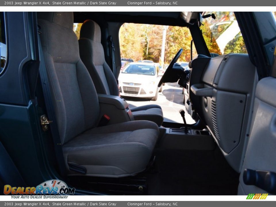 2003 Jeep Wrangler X 4x4 Shale Green Metallic / Dark Slate Gray Photo #12