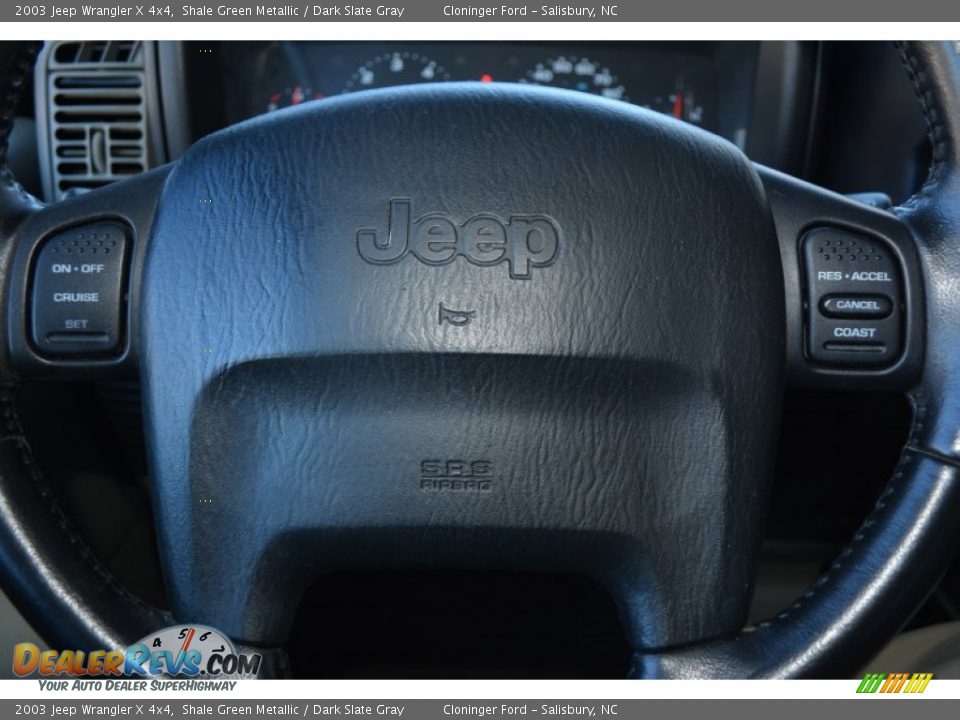 2003 Jeep Wrangler X 4x4 Shale Green Metallic / Dark Slate Gray Photo #19