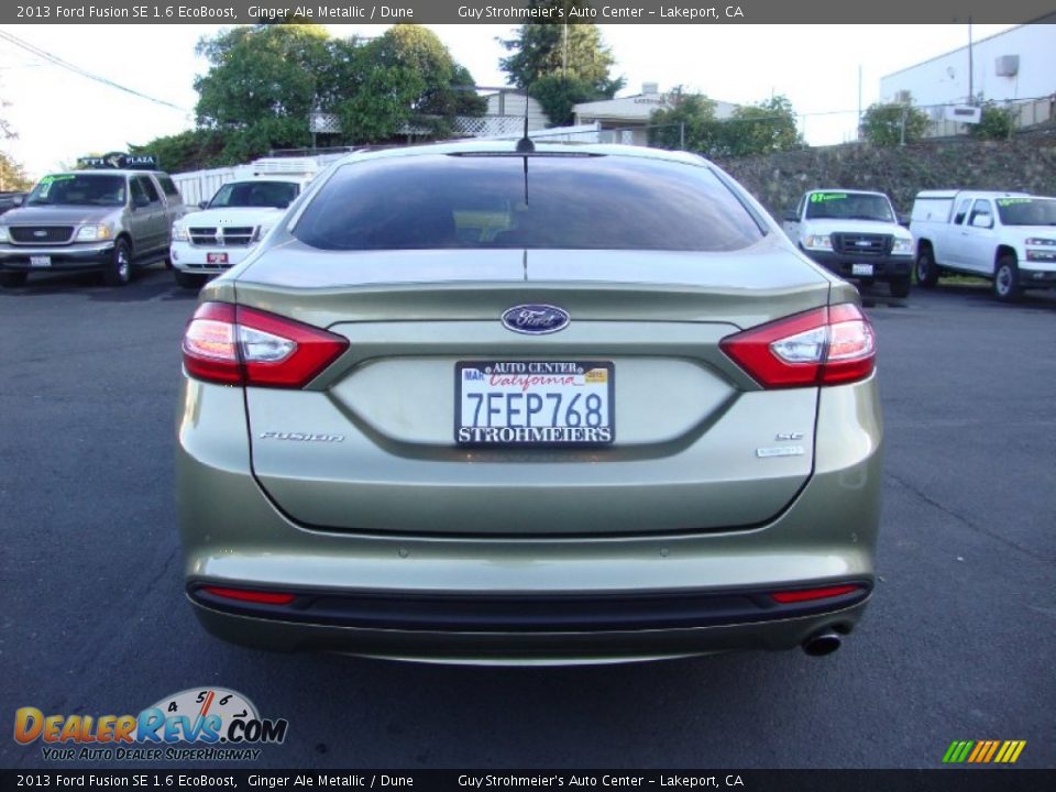 2013 Ford Fusion SE 1.6 EcoBoost Ginger Ale Metallic / Dune Photo #6
