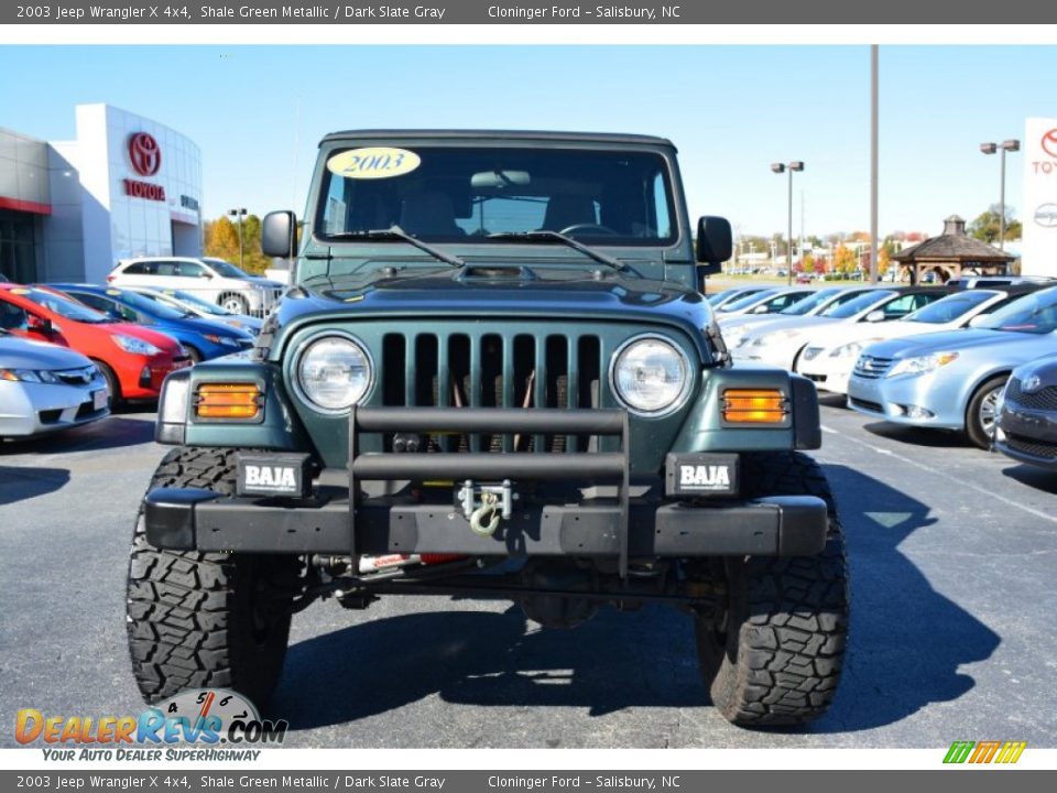 2003 Jeep Wrangler X 4x4 Shale Green Metallic / Dark Slate Gray Photo #23