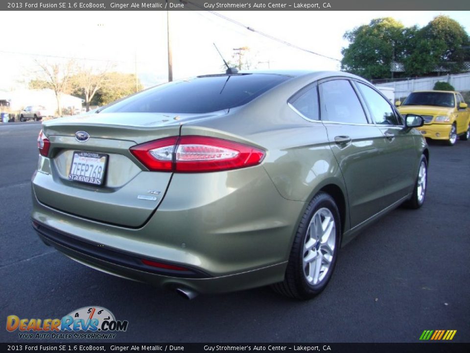 2013 Ford Fusion SE 1.6 EcoBoost Ginger Ale Metallic / Dune Photo #7
