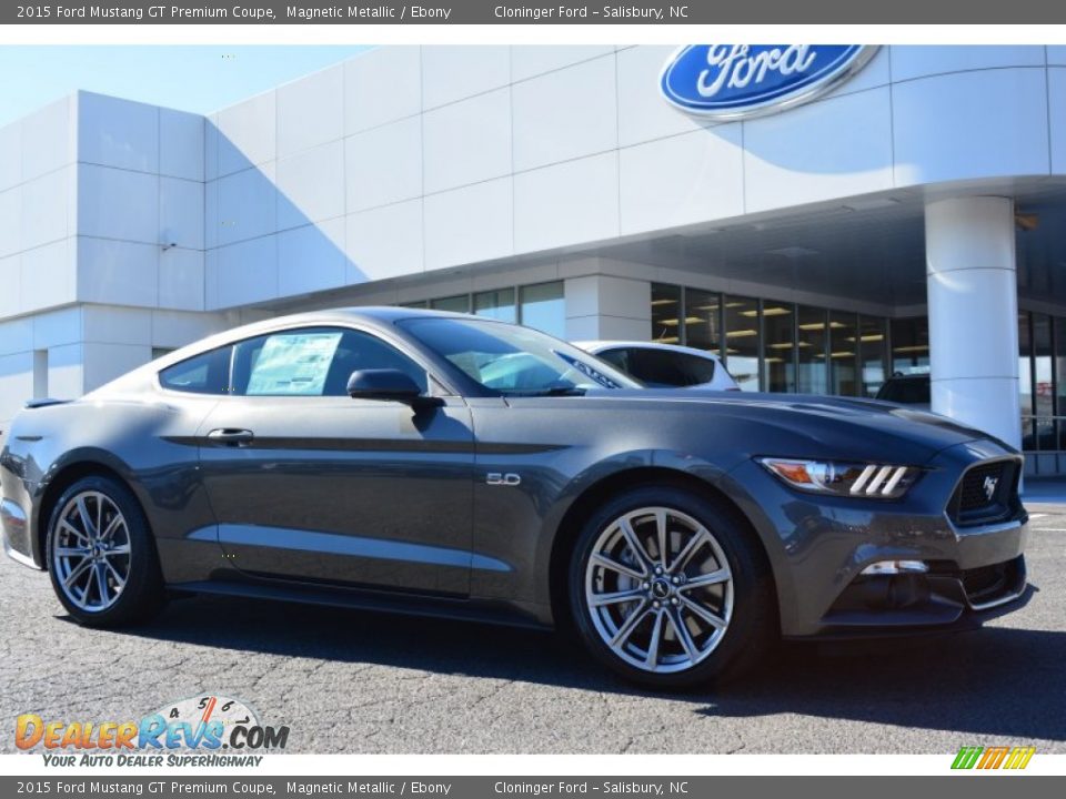 2015 Ford Mustang GT Premium Coupe Magnetic Metallic / Ebony Photo #1
