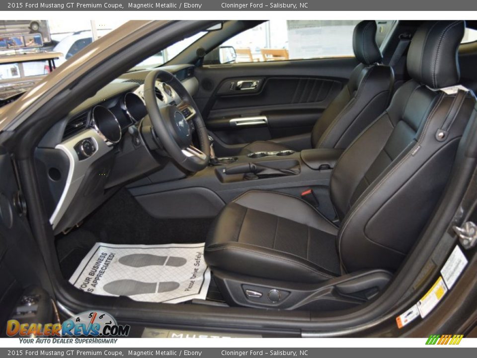 Front Seat of 2015 Ford Mustang GT Premium Coupe Photo #7