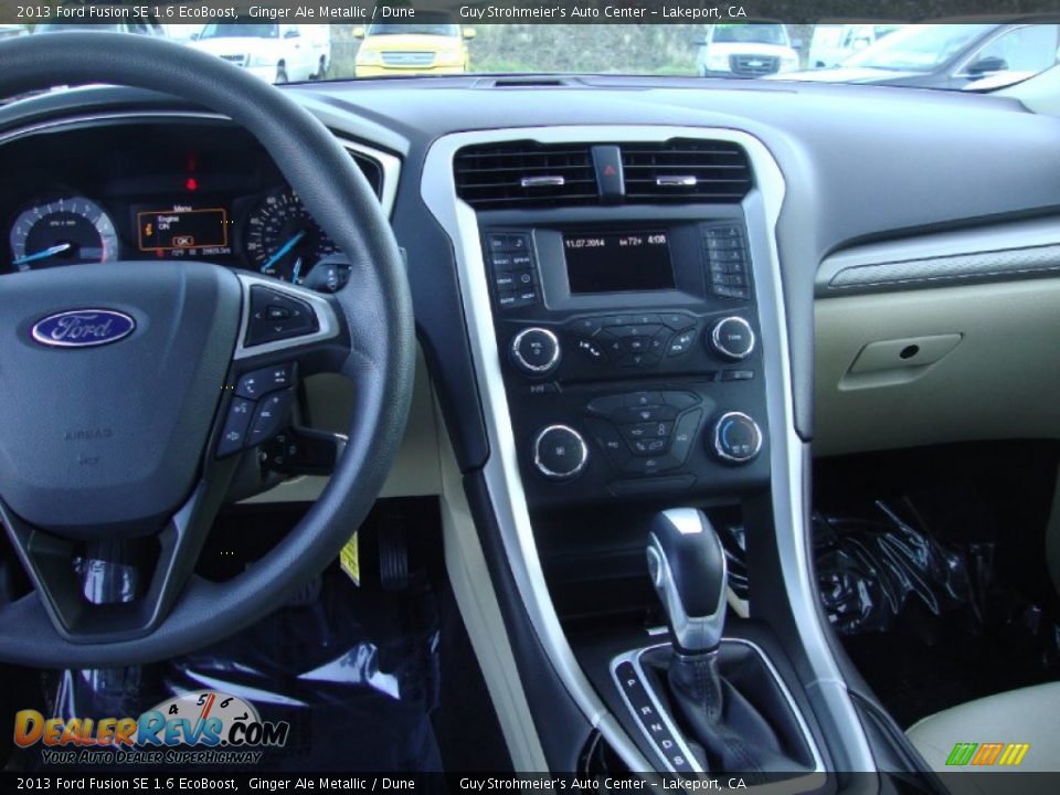 2013 Ford Fusion SE 1.6 EcoBoost Ginger Ale Metallic / Dune Photo #14