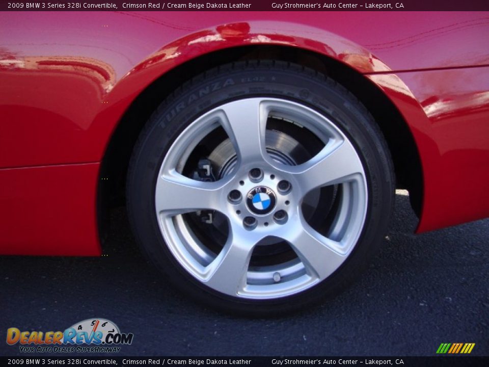 2009 BMW 3 Series 328i Convertible Crimson Red / Cream Beige Dakota Leather Photo #22