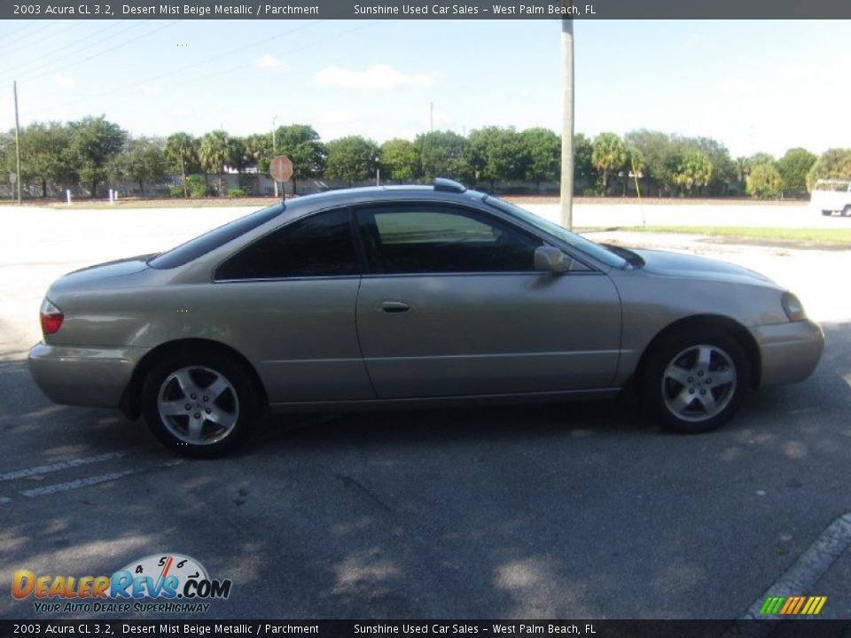 2003 Acura CL 3.2 Desert Mist Beige Metallic / Parchment Photo #6