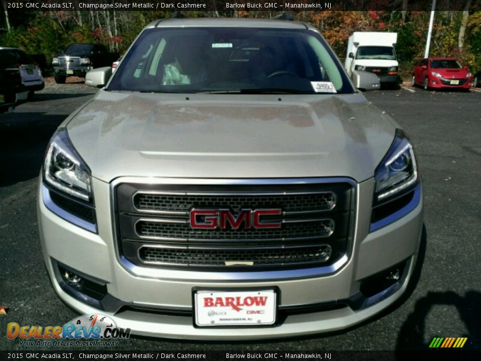 2015 GMC Acadia SLT Champagne Silver Metallic / Dark Cashmere Photo #2