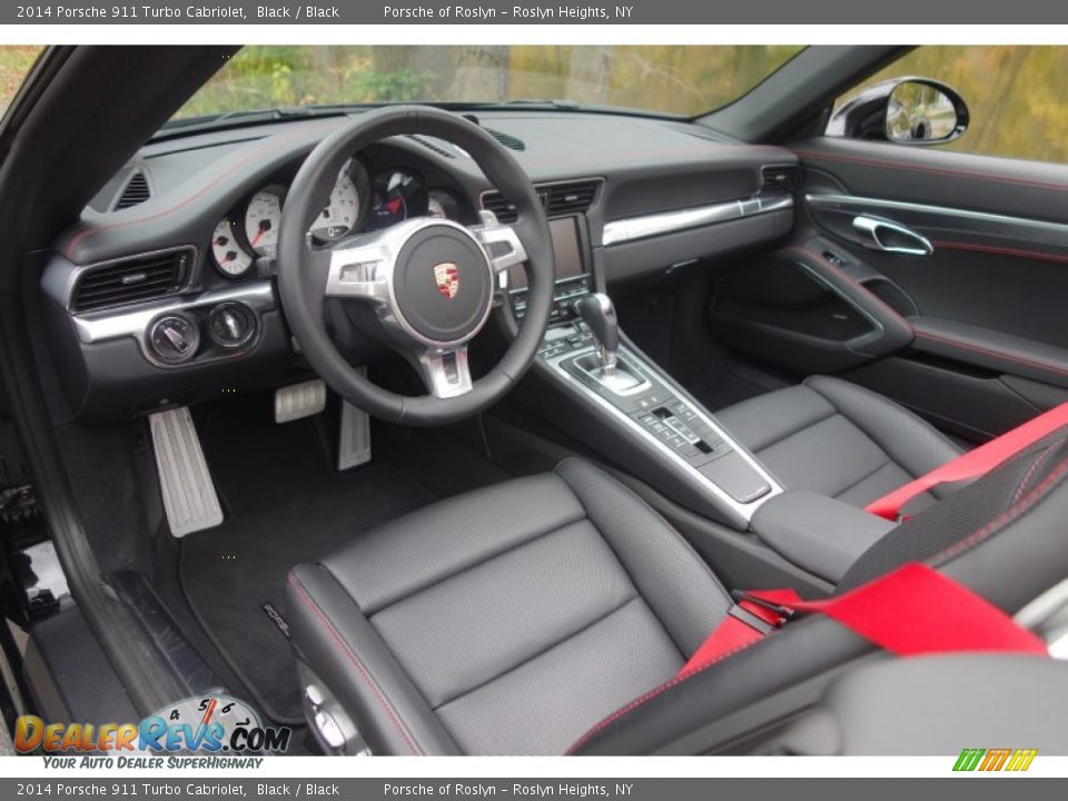 Black Interior - 2014 Porsche 911 Turbo Cabriolet Photo #12