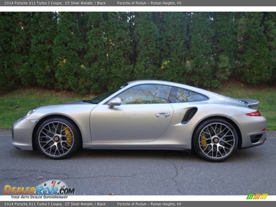 GT Silver Metallic 2014 Porsche 911 Turbo S Coupe Photo #3