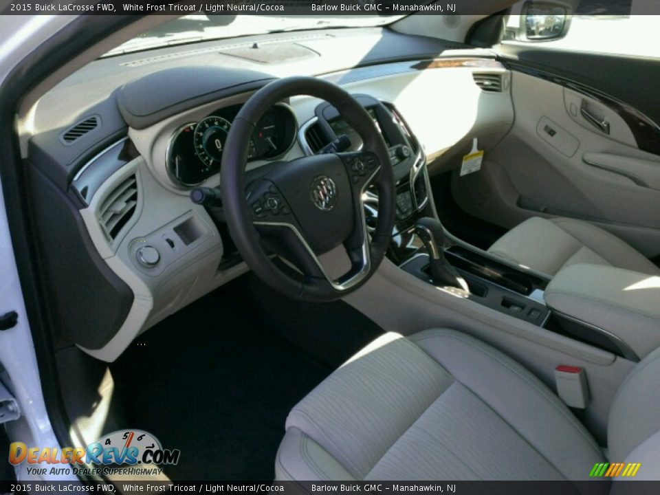 2015 Buick LaCrosse FWD White Frost Tricoat / Light Neutral/Cocoa Photo #8