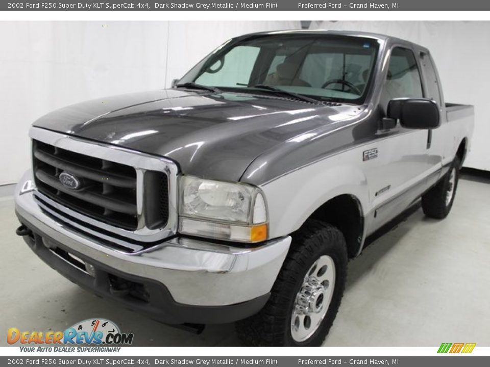 2002 Ford F250 Super Duty XLT SuperCab 4x4 Dark Shadow Grey Metallic / Medium Flint Photo #5