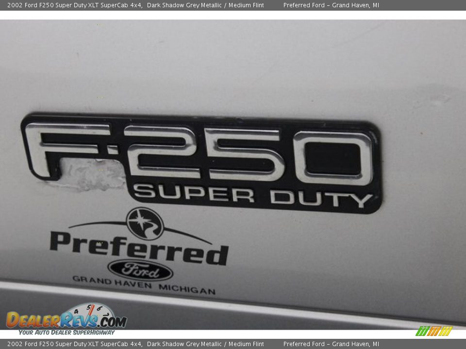 2002 Ford F250 Super Duty XLT SuperCab 4x4 Dark Shadow Grey Metallic / Medium Flint Photo #8