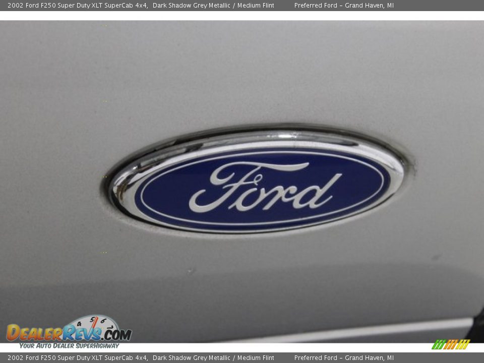 2002 Ford F250 Super Duty XLT SuperCab 4x4 Dark Shadow Grey Metallic / Medium Flint Photo #9