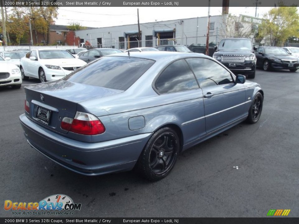 2000 BMW 3 Series 328i Coupe Steel Blue Metallic / Grey Photo #4